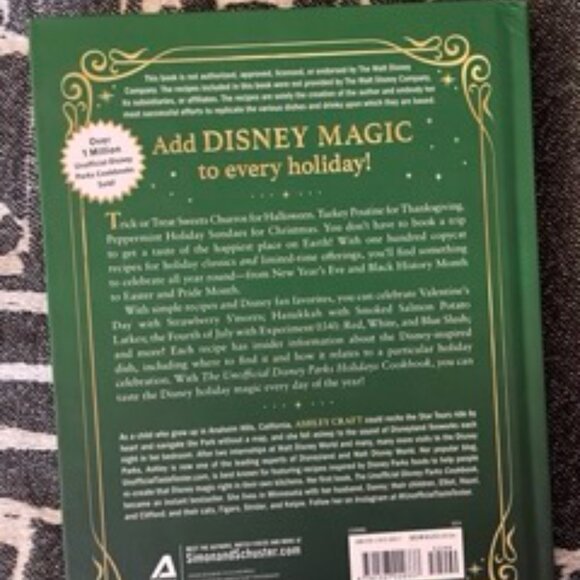 ($12) The Unofficial Disney Parks Holidays Cookbook: 100 Magical Dishes - Picture 4 of 4